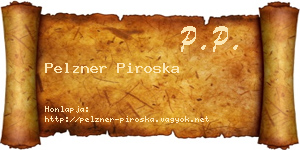 Pelzner Piroska névjegykártya