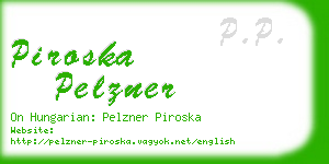 piroska pelzner business card